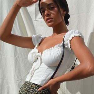 Ivory corset crop top